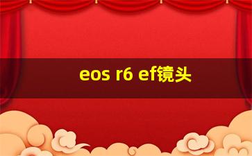 eos r6 ef镜头